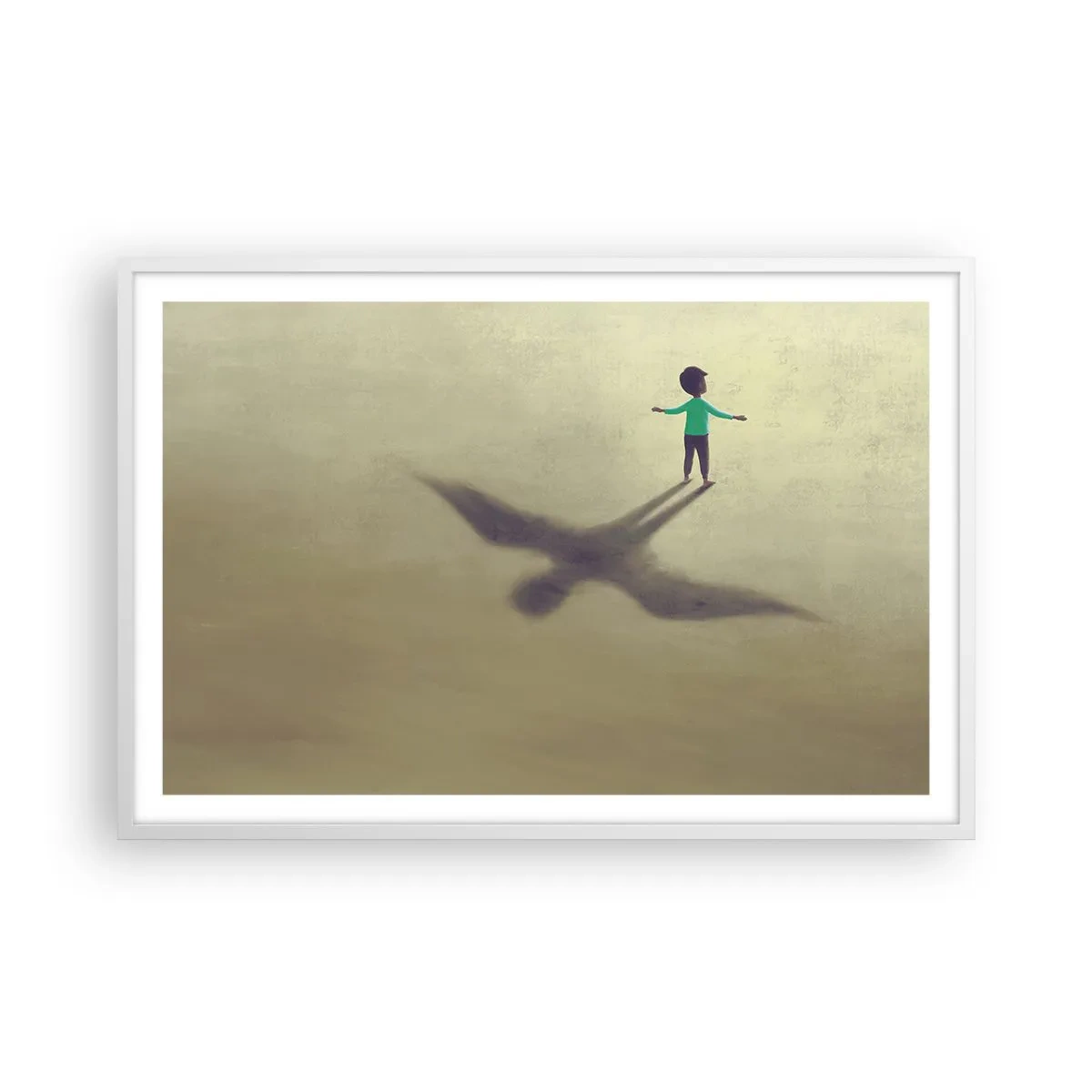 Póster en marco blanco - Héroe del futuro - 91x61 cm