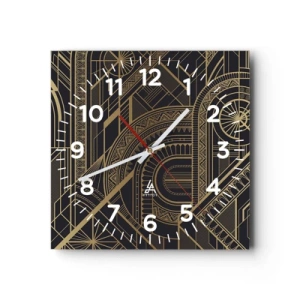 Reloj de pared - Reloj de vidrio - Conceptos, ideas, planes - 40x40 cm