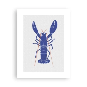 Póster - Langosta exquisita en azul marino - 30x40 cm