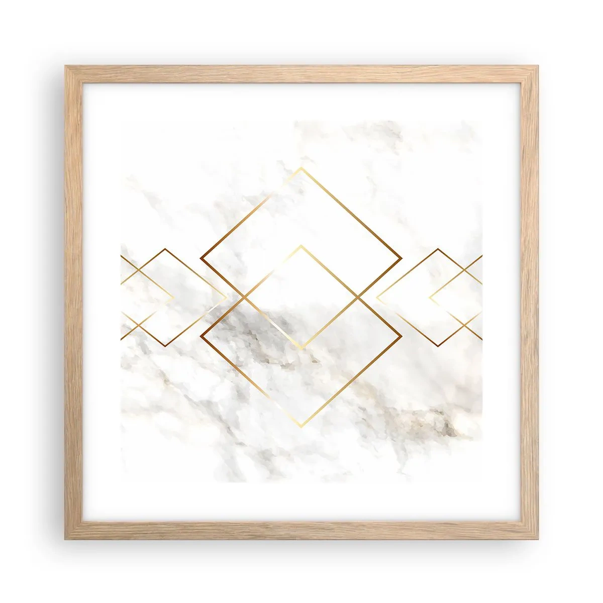 Póster en marco roble claro - Una vista al infinito - 40x40 cm