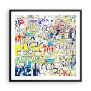 Póster en marco negro - Simplemente agradable a la vista - 60x60 cm