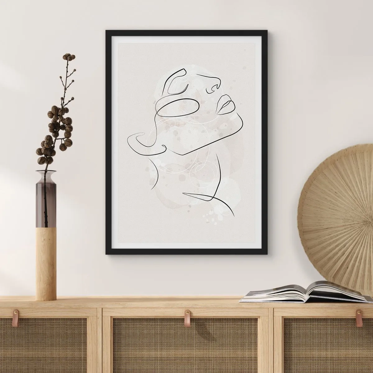 Póster en marco negro - Contorno de un sueño - 40x50 cm