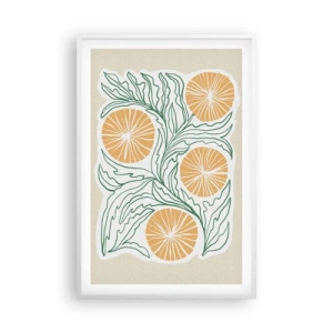 Póster en marco blanco - Étnico con un toque de abstracción - 61x91 cm