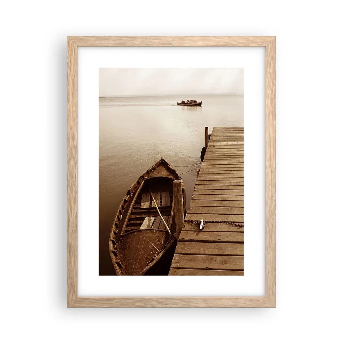 Póster en marco roble claro - La auténtica paz - 30x40 cm