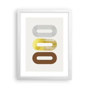 Póster en marco blanco - ¡Ooo! - 30x40 cm