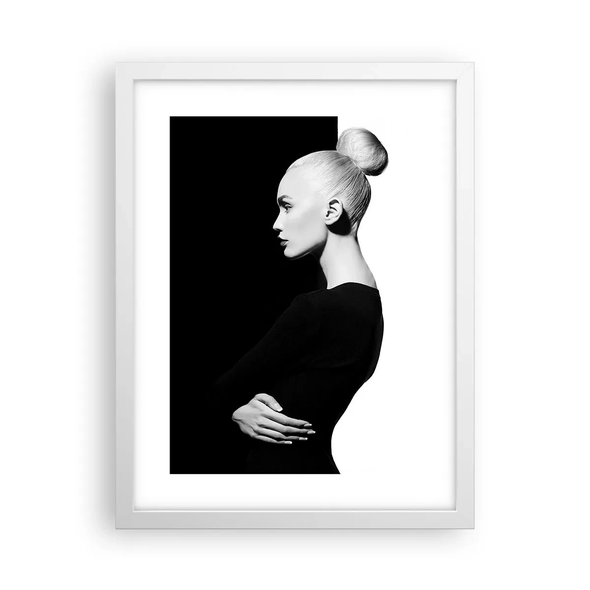 Póster en marco blanco - Simplemente femenina - 30x40 cm