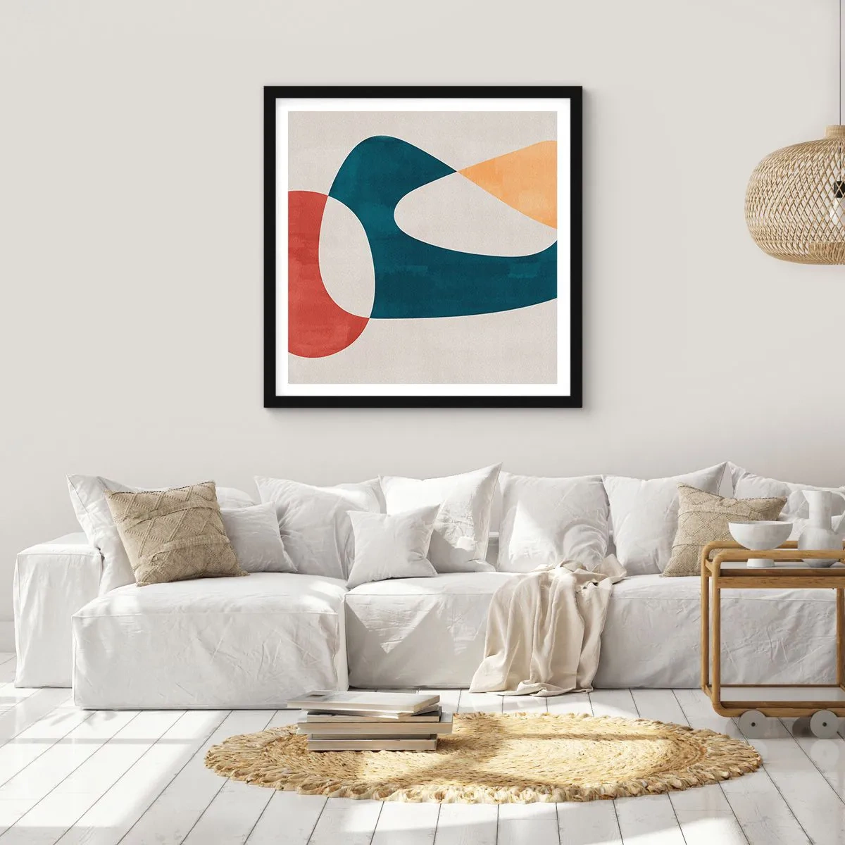 Póster en marco negro - Influencias y metamorfosis - 50x50 cm