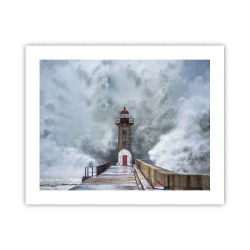 Póster - El rugido de las aguas, la fuerza del viento - 50x40 cm