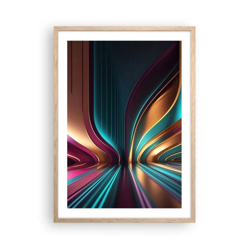 Póster en marco roble claro - Arquitectura de la luz - 50x70 cm