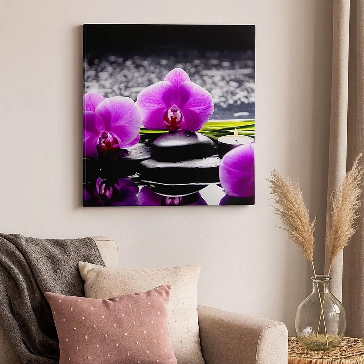 Cuadro sobre lienzo - Impresión de Imagen - Ahogarse en la paz y la tranquilidad - 30x30 cm