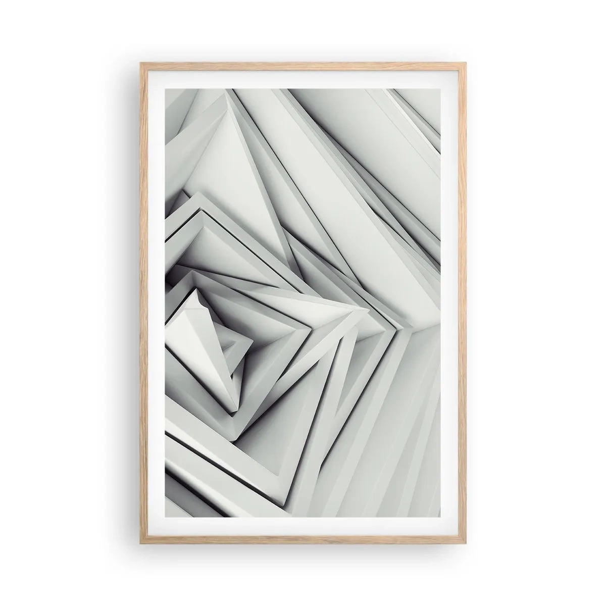 Póster en marco roble claro - Ángulos afilados - 61x91 cm