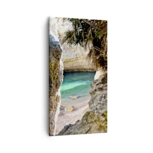 Cuadro sobre lienzo - Impresión de Imagen - Bahía turquesa - 55x100 cm