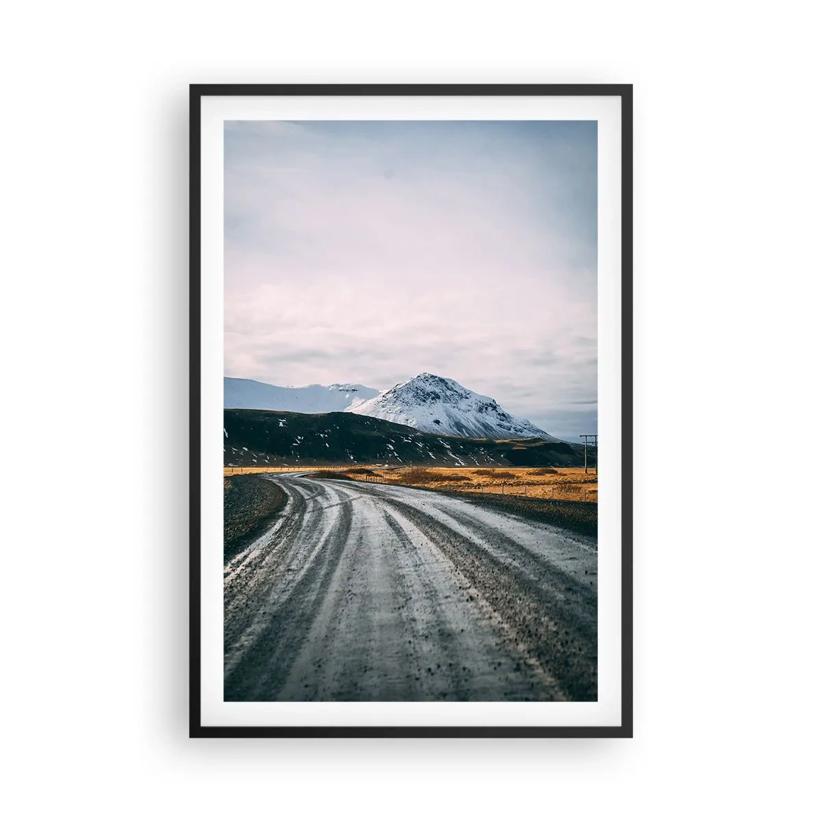Póster en marco negro - En el ambiente islandés - 61x91 cm