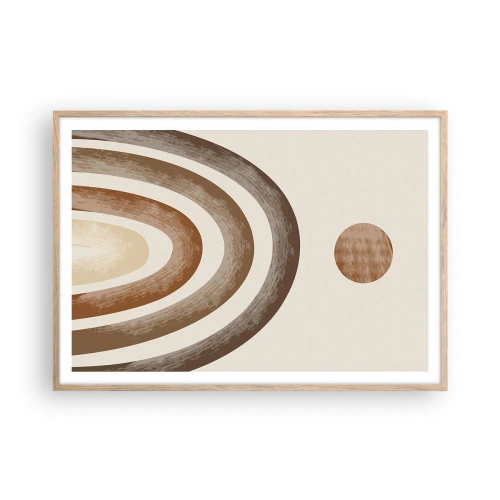 Póster en marco roble claro - En otro mundo - 100x70 cm