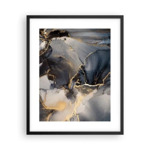 Póster en marco negro - La vida de una piedra - 40x50 cm