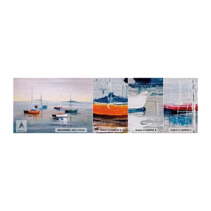 Muestra de fotomural Premium Canvas - Un más que merecido descanso - Náutico, Veleros, Playa - 100x30 cm