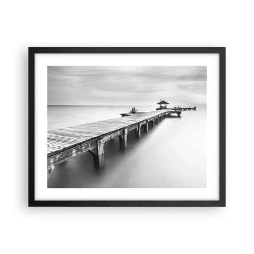 Póster en marco negro - Lejos - 50x40 cm