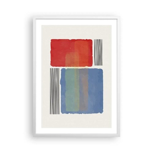 Póster en marco blanco - Espíritu y alma de la geometría - 50x70 cm