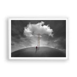 Póster en marco blanco - Todo es posible - 100x70 cm