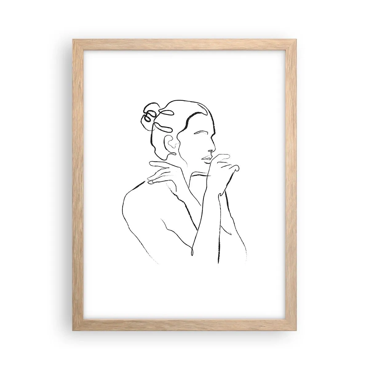 Póster en marco roble claro - Desnudo: un misterio sensual - 30x40 cm