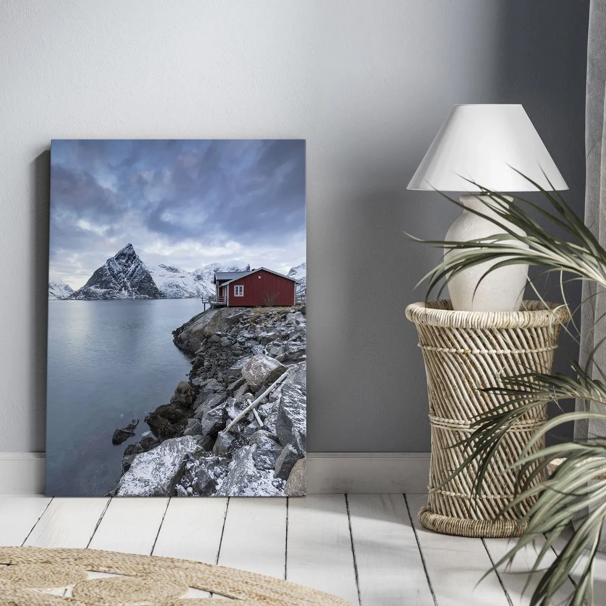 Cuadro sobre lienzo - Impresión de Imagen - Paisaje escandinavo - 45x80 cm