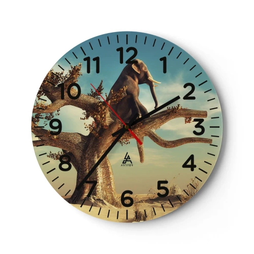 Reloj de pared - Reloj de vidrio - Un nuevo punto de vista - 30x30 cm