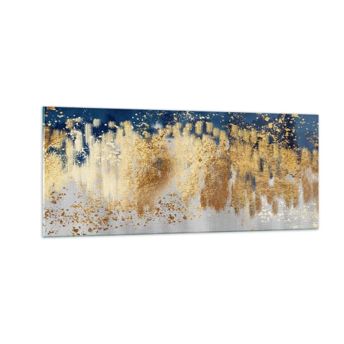 Cuadro sobre vidrio - Impresiones sobre Vidrio - Composición moderna con chispas - 100x40 cm