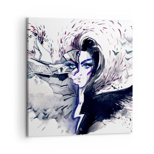 Cuadro sobre lienzo - Impresión de Imagen - Demoníaca y hermosa - 50x50 cm