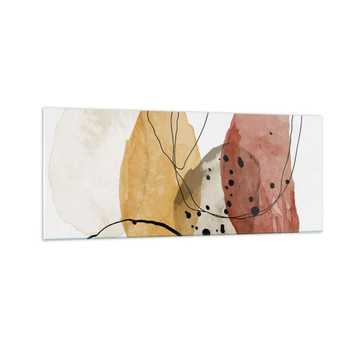 Cuadro sobre vidrio - Impresiones sobre Vidrio - Líneas y transparencias - 100x40 cm