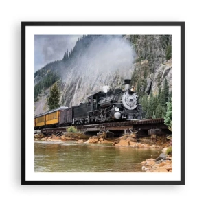 Póster en marco negro - ¿Adónde me llevas? - 60x60 cm