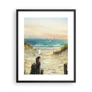 Póster en marco negro - Un retiro ventoso - 40x50 cm