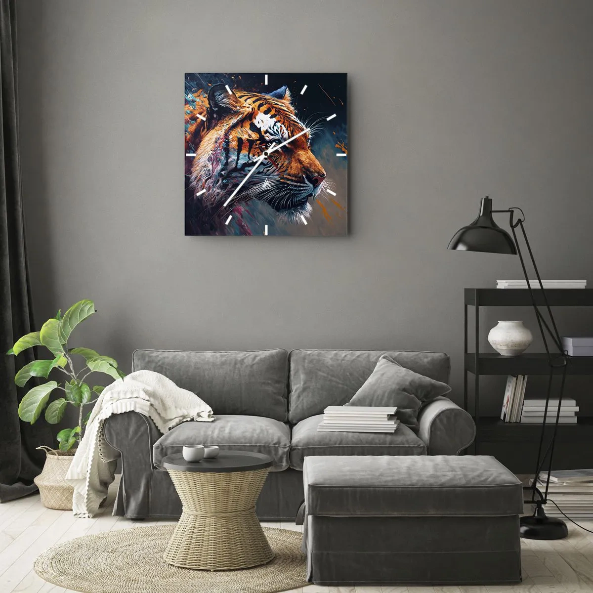 Reloj de pared - Reloj de vidrio - Belleza salvaje - 40x40 cm