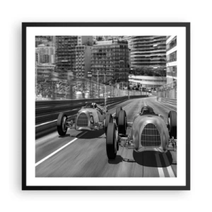 Póster en marco negro - Érase una vez en Montecarlo - 60x60 cm