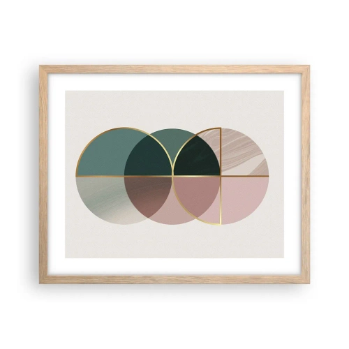 Póster en marco roble claro - Círculo tras círculo... - 50x40 cm