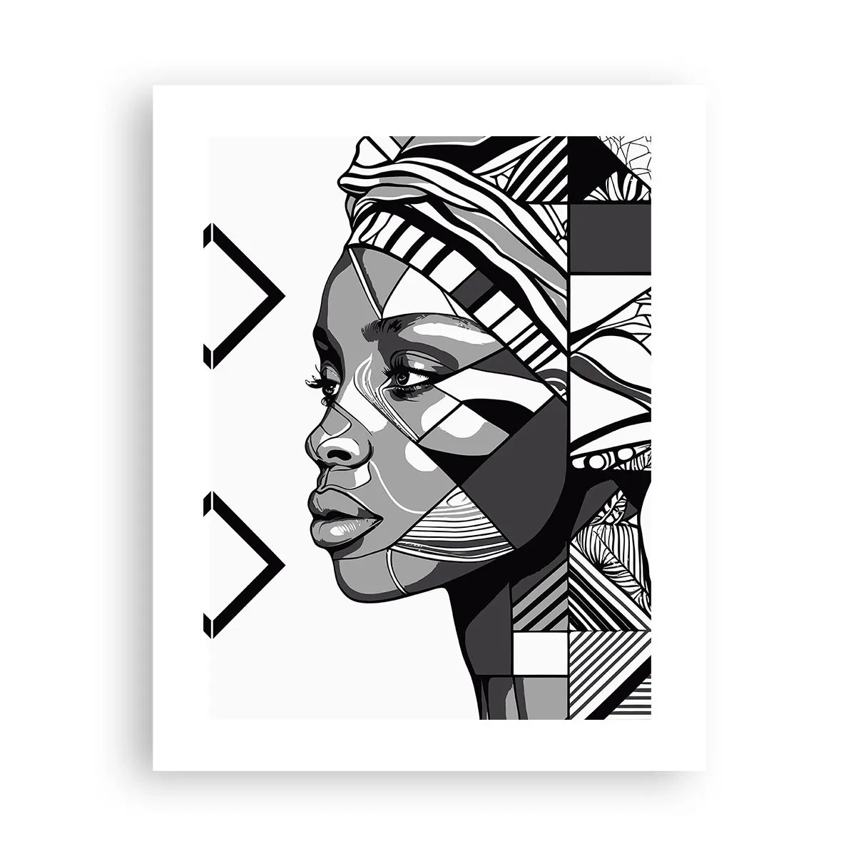 Póster - Retrato étnico - 40x50 cm