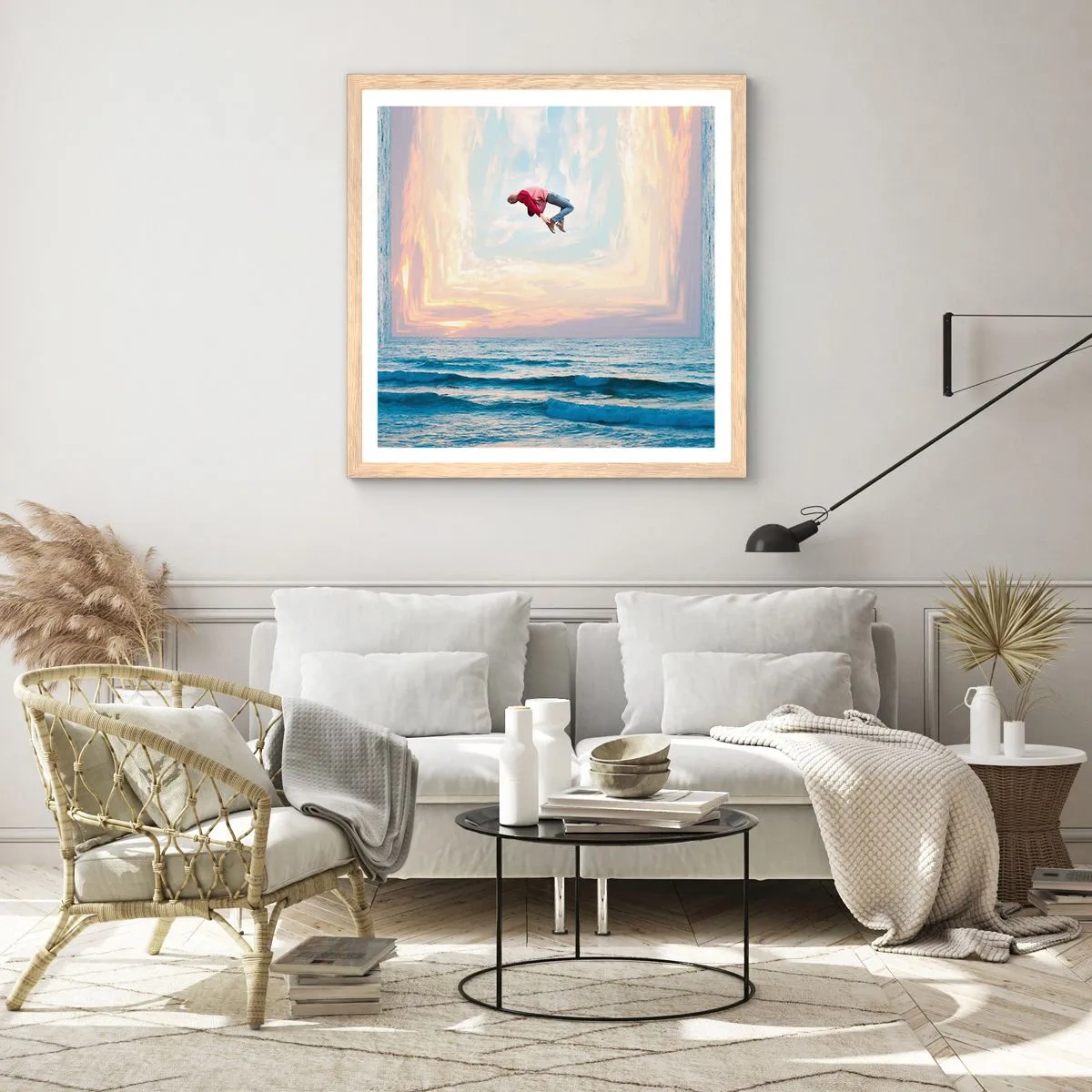 Póster en marco roble claro - A otra dimensión - 40x40 cm