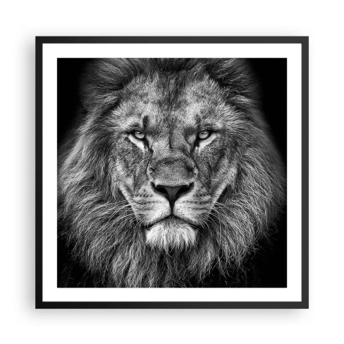 Póster en marco negro - Con el atuendo de la coronación - 60x60 cm