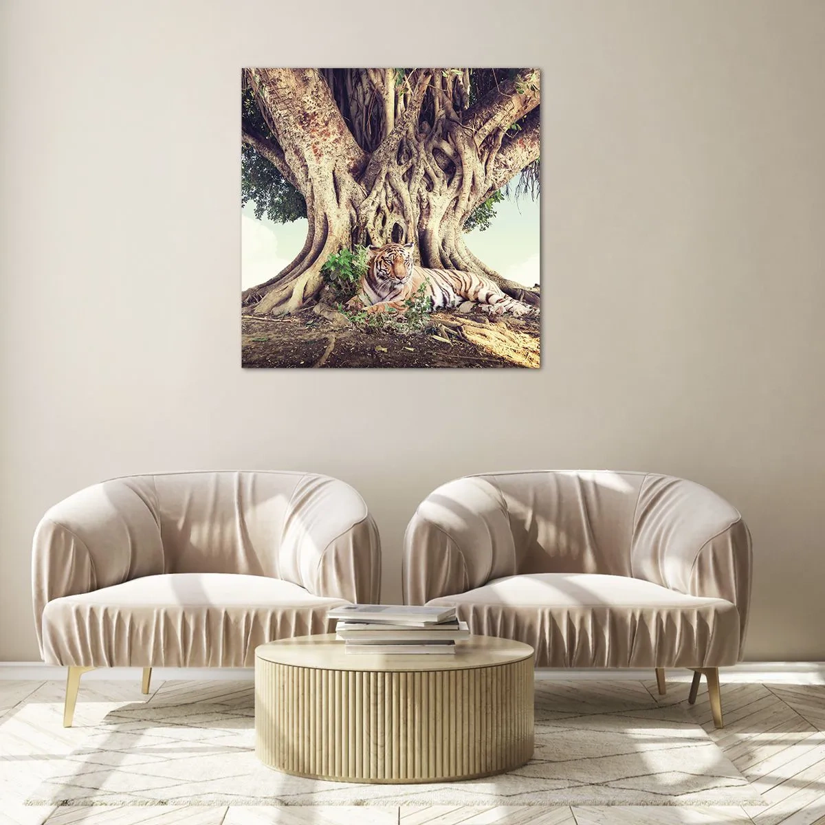 Cuadro sobre vidrio - Impresiones sobre Vidrio - Una visión desde el Génesis - 40x40 cm