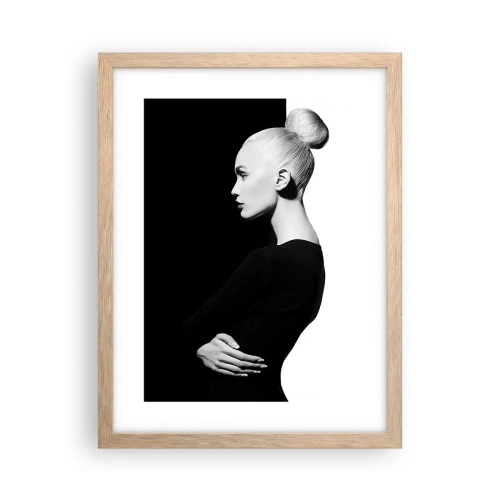 Póster en marco roble claro - Simplemente femenina - 30x40 cm