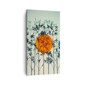 Cuadro sobre lienzo - Impresión de Imagen - El sol de Japón - 45x80 cm