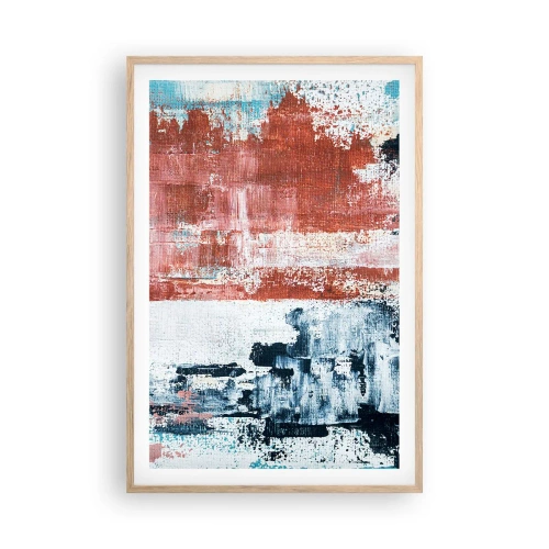 Póster en marco roble claro - Mitad abstracción, mitad abstracción - 61x91 cm