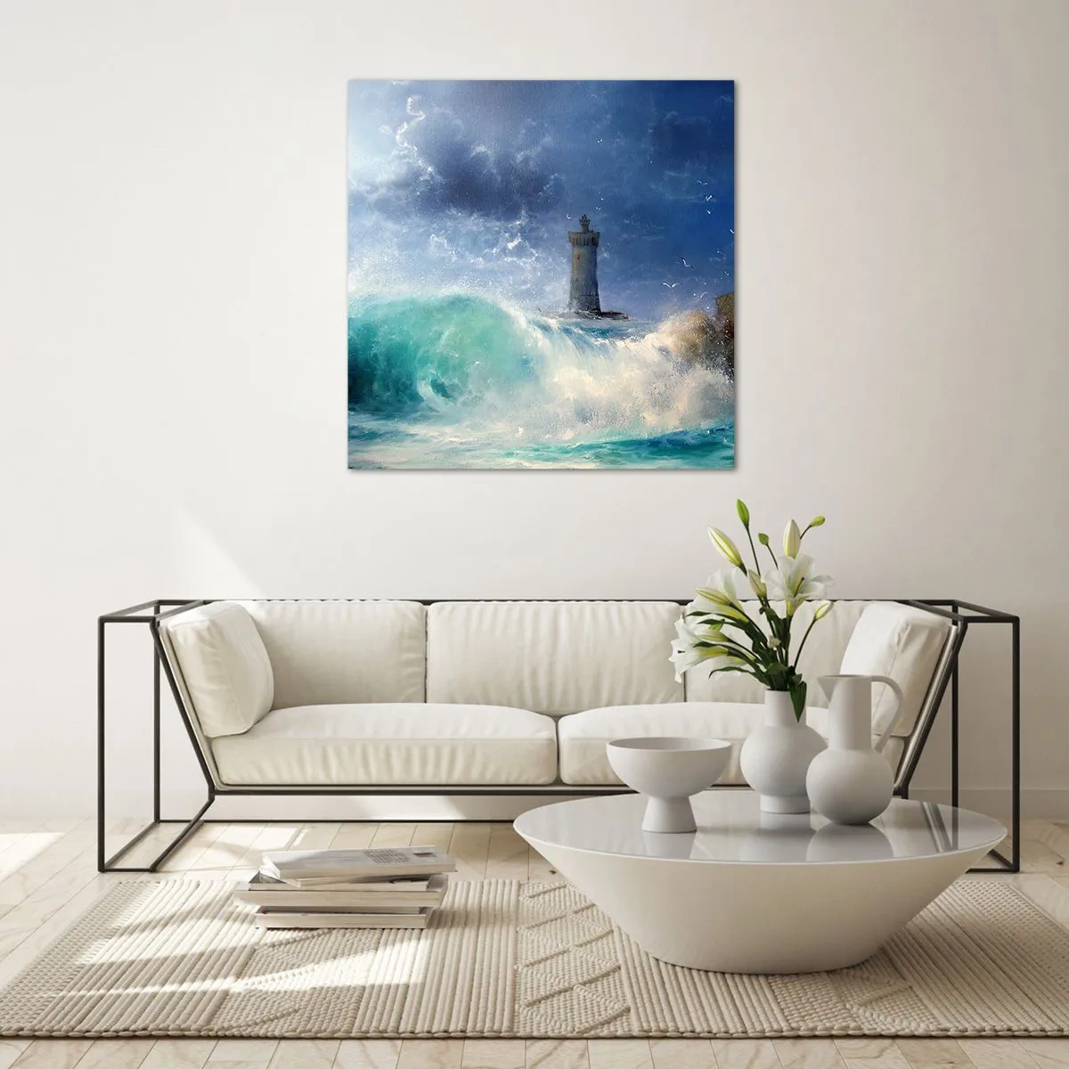 Cuadro sobre vidrio - Impresiones sobre Vidrio - En guardia contra los elementos - 60x60 cm