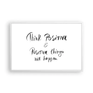 Póster en marco blanco - ¿Cómo vivir? - 91x61 cm