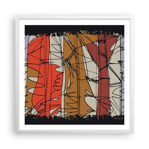 Póster en marco blanco - Composición espontánea - 60x60 cm