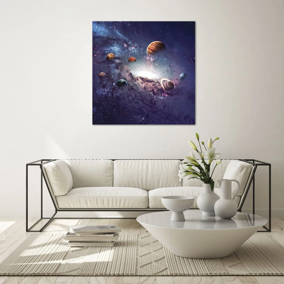 Cuadro sobre vidrio - Impresiones sobre Vidrio - La danza alrededor del Sol - 50x50 cm