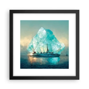 Póster en marco negro - Diamante ártico - 30x30 cm