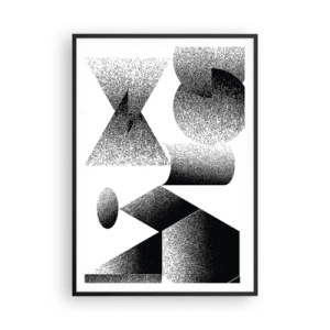 Póster en marco negro - Ángulos y óvalos - 70x100 cm