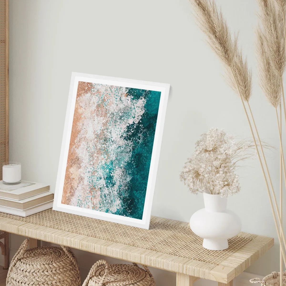 Póster en marco blanco - Historias del mar - 30x40 cm