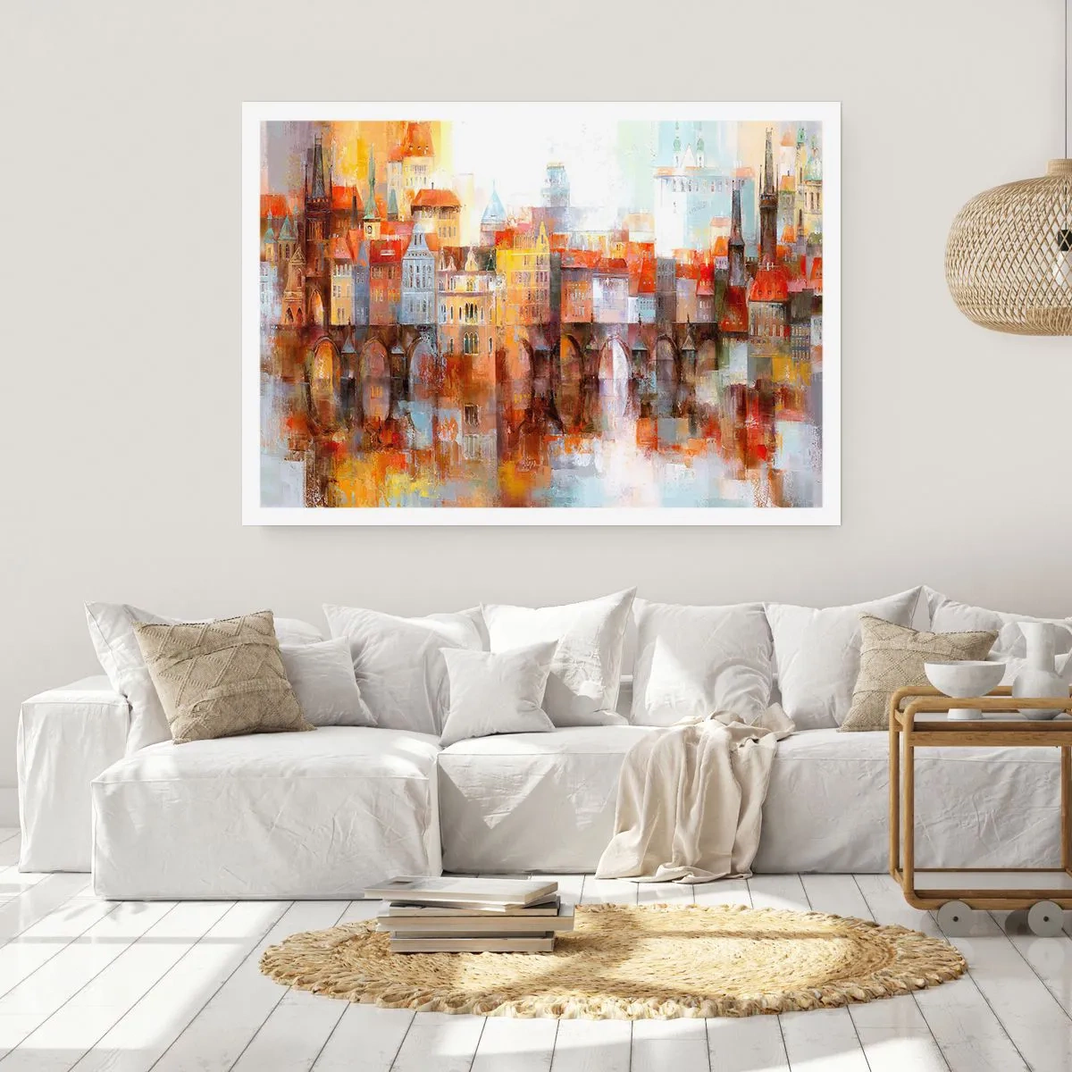 Póster - Puente y ciudad - 40x30 cm