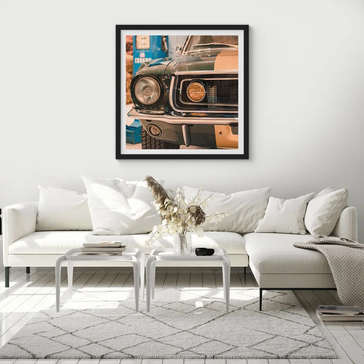 Póster en marco negro - Encuentro con una leyenda - 40x40 cm